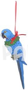 Hand Painted Hyacinth Macaw Ornament