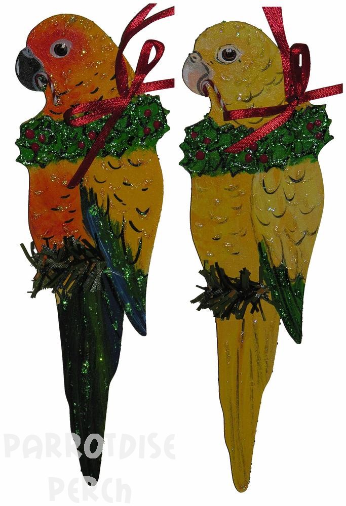 Hand Painted Sun Conure Ornament
