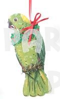 Hand Painted Yellow Nape Amazon Ornament