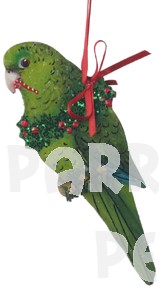 Hand Painted Lineolated Parakeet Ornament