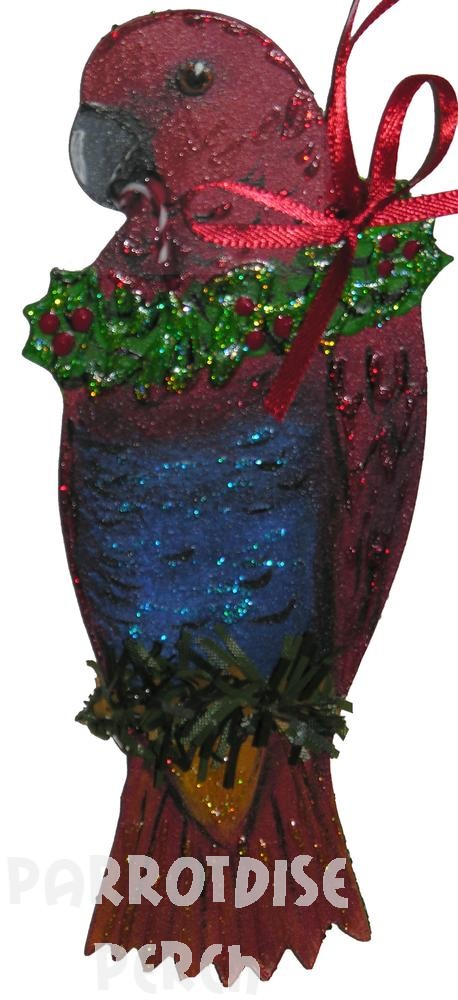 Hand Painted Eclectus (F) Ornament