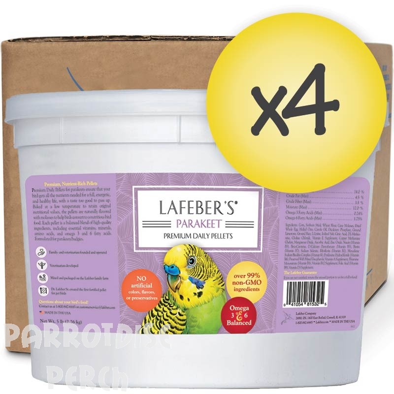 Lafeber Parakeet Pellets 5 lb Case of 4
