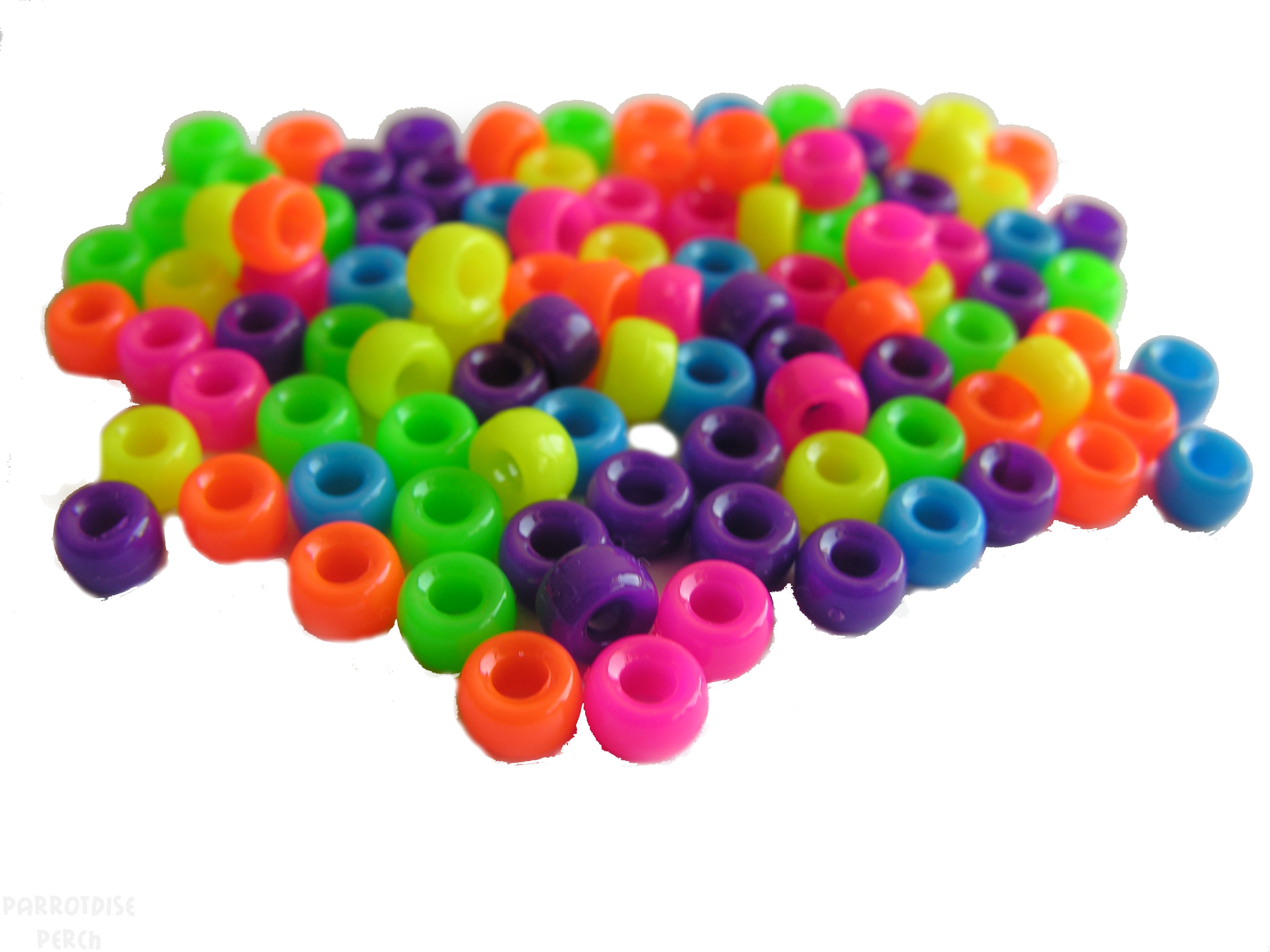 Barrel Beads Neon (100) Small