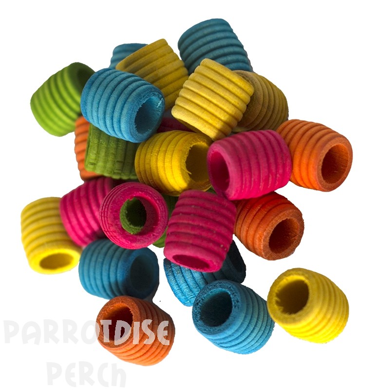 Groovy Wood Beads Coloured