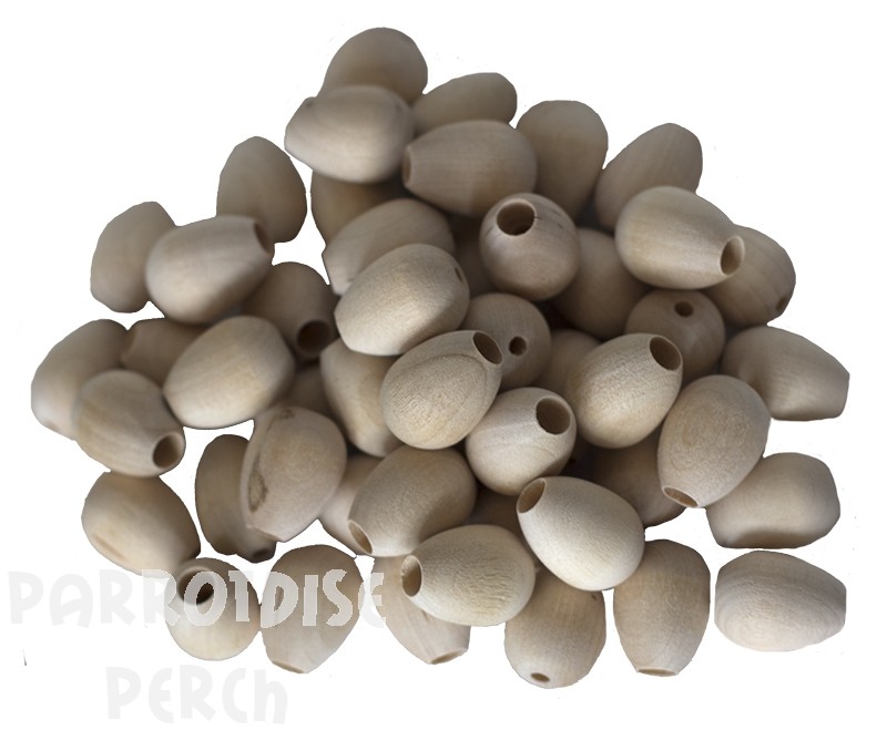 Wooden Eggs Beads Natural
