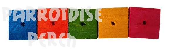 Mini Balsa Wood Squares (25) Coloured