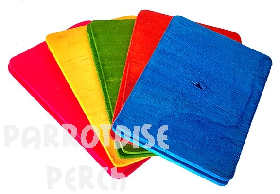 Balsa Wood Thin Rectangles Coloured