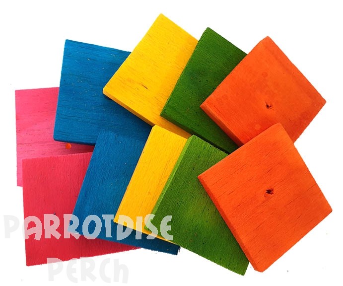 Balsa Wood Squares Coloured (10)