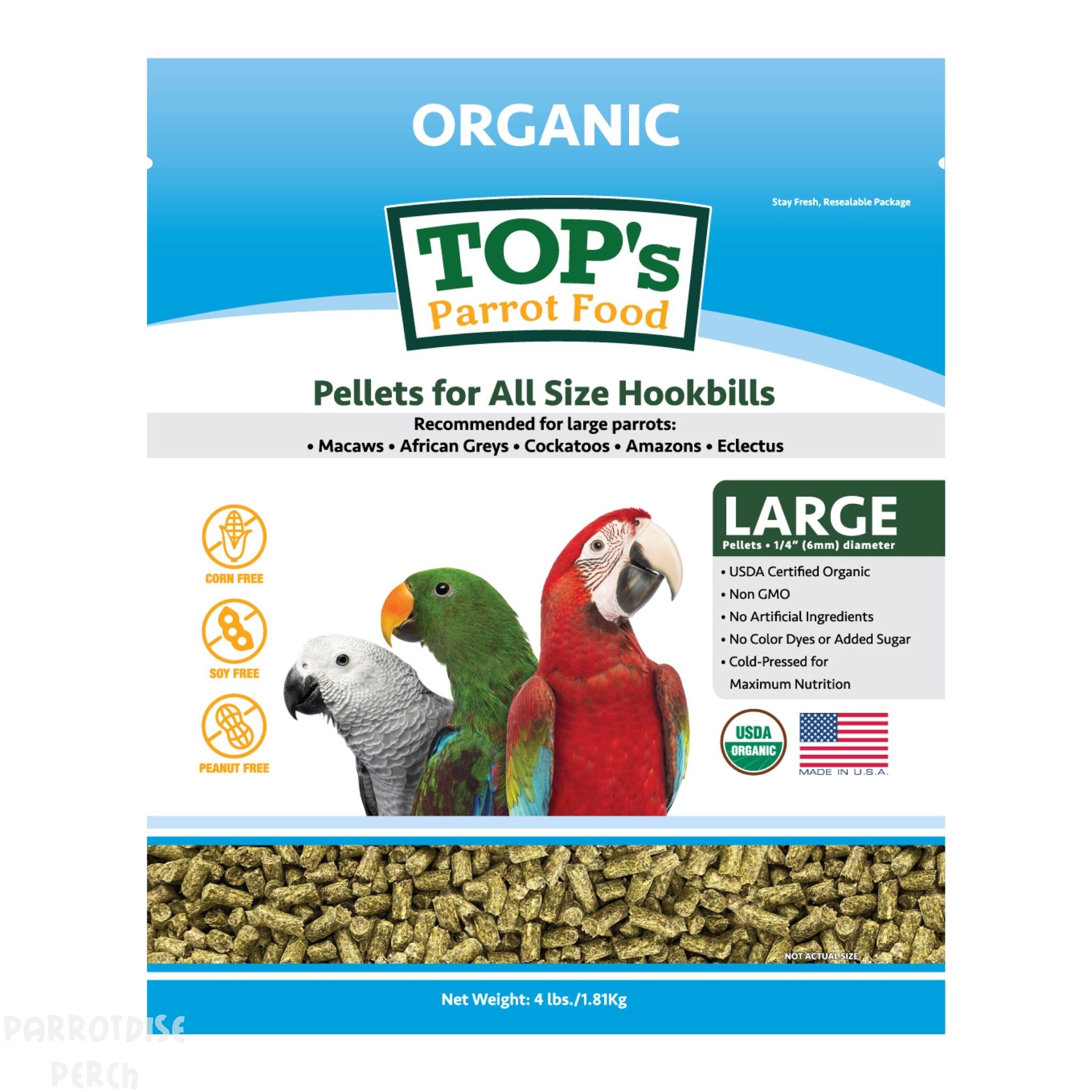 TOP's Parrot Food Pellets for all size Hookbills