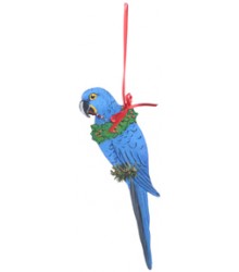 Hand Painted Hyacinth Macaw Ornament