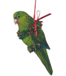 Hand Painted Lineolated Parakeet Ornament
