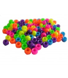 Barrel Beads Neon (100) Small
