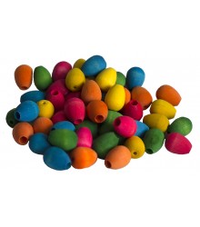 Wooden Eggs Beads Coloured