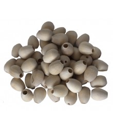 Wooden Eggs Beads Natural