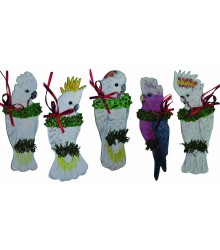 Hand Painted Umbrella Cockatoo Ornament