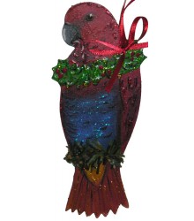 Hand Painted Eclectus (F) Ornament