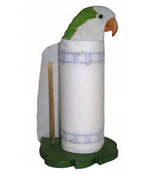 Hand Painted Quaker Parrot Paper Towel Holder