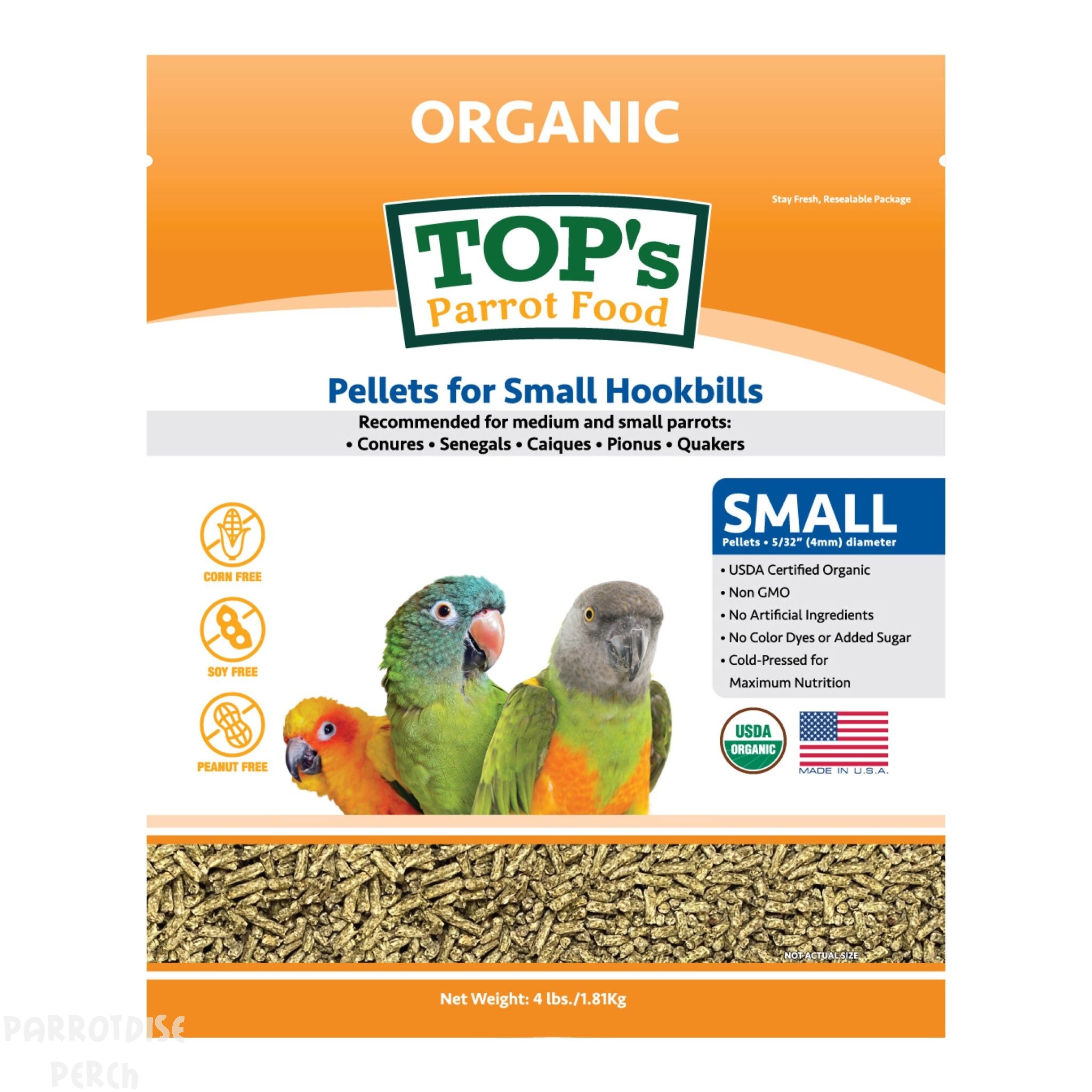 TOP'S Parrot Pellets for Small Hookbills