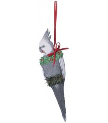 Hand Painted Cockatiel (Pearl) Ornament